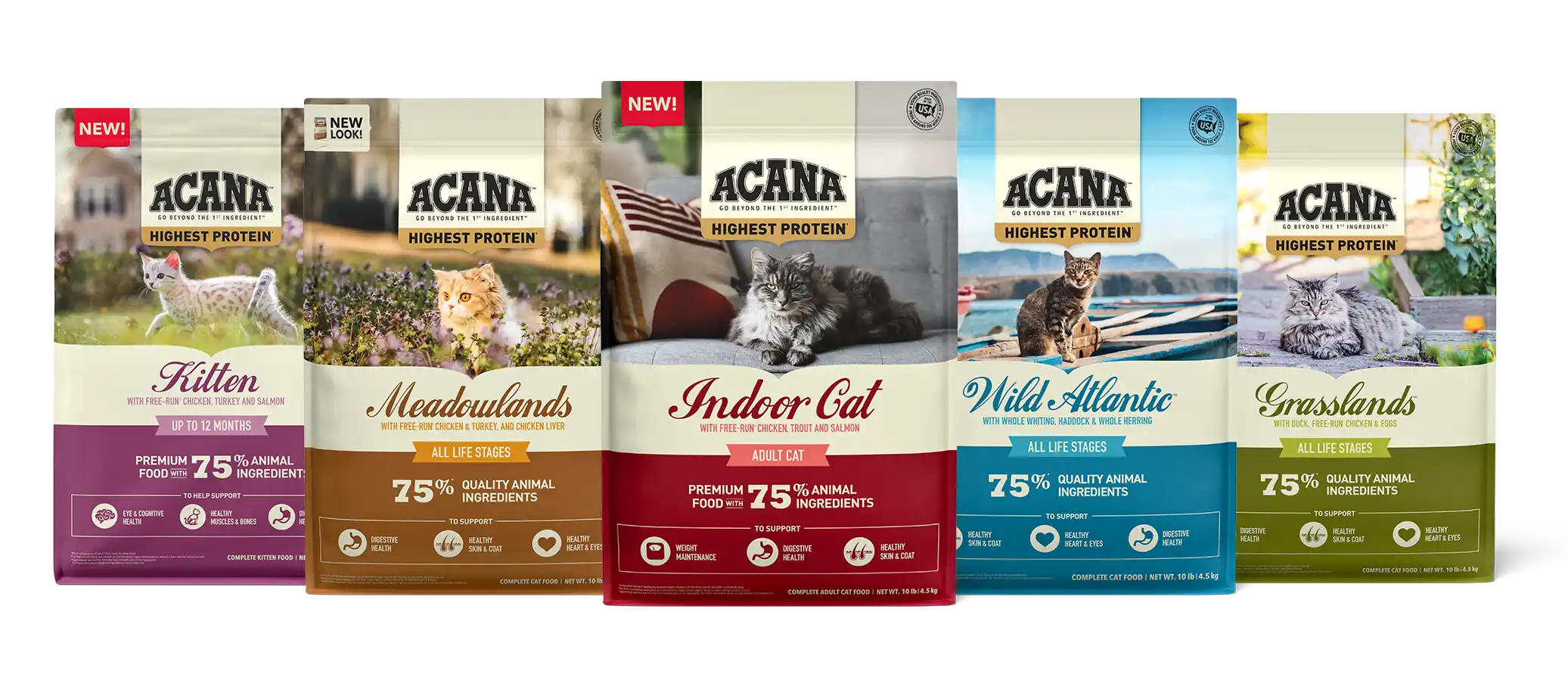 Complete ACANA Highest Protein product lineup